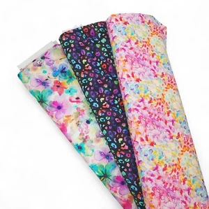 Bamboo Jersey Fabric Knit 4-Way Stretch Ladies Patterned for Dressmaking - Picture 1 of 20