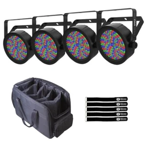 Chauvet DJ SlimPAR 56 ILS RGB LED Wedding Event Par Wash Lights 4-Pack w Bag - Picture 1 of 12