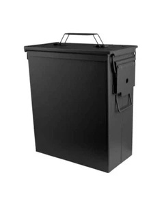 US Ammo Box Steel M9 Cal.50 grande negro, camping, exterior, militar -NUEVO - Imagen 1 de 1