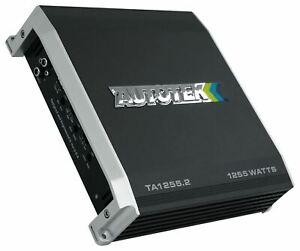Autotek 1200 Watts Ta Two Channel Car Audio Amplifier, Black