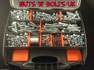 M8 grade 8.8 Nuts and bolts and penny washer assortment box kit set assorted - Picture 1 of 5