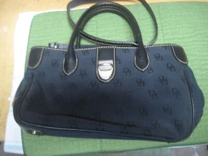 Dooney Bourke Black Canvas Handbag - Picture 1 of 7