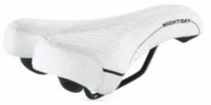 Fahrradsattel Retro/Vintage Leder-Optik MONTEGRAPPA NIGHT DAY weiss - NEU - - Bild 1 von 1