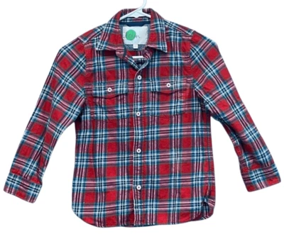 Camisa BODEN Niños Talla 8-9 Años Multicolor Franela a Cuadros Manga Larga Con Botones Foto 1 de 4
