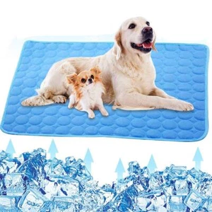 Dog Cooling Mat Pet Dog Self Cooling Pad Ice Silk Washable Summer Cooling Mat... - Picture 1 of 6