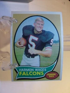 1970 Topps Football  #5 - Harmon Wages RC - Atlanta Falcons  70-100 - Picture 1 of 2
