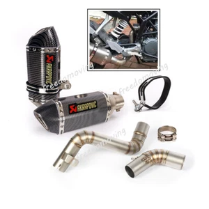 Exhaust Mid Link Pipe Muffler Escape Slip On Modified For DUKE 390 200 2012-2016 - Picture 1 of 12