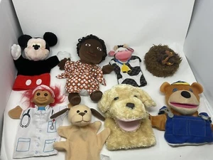 Hand Puppet Lot of 8 Vintage-Now Mickey Mouse, Treasure Trolls, Dogs, Bears, Bir - Picture 1 of 7