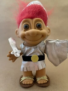 Vintage Russ Troll römischer Soldat Gladiator Kämpfer Schild Schwert Schuh rote Haare 5 Zoll - Bild 1 von 5