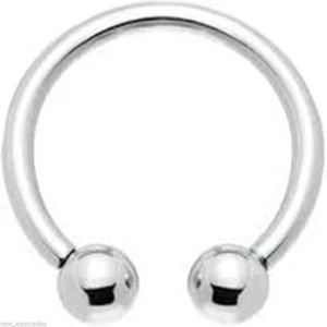 Horseshoe Heavy 8 Gauge 5/8" Steel 6mm Balls Body SET of 2 - Picture 1 of 4