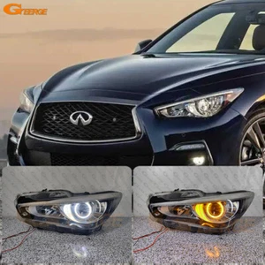 For Infiniti Q50 V37 Q70 Q70L Y51 Ultra Bright Led Angel eyes Kit Halo Rings - Picture 1 of 20