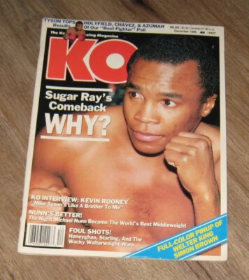 Knockout Boxing KO magazine December 1988 Sugar Ray MIKE TYSON Simon Brown - Image 1 of 2