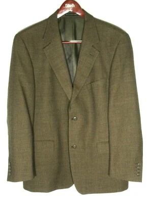 Pacino Italia Men's 44S Brown Black Woven Wool Blazer Made in South Africa - Image 1 of 4