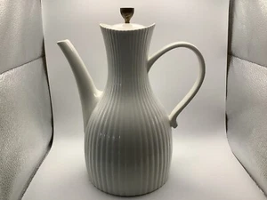 Vintage Ernest Soon Hall China 1950’s Ribbed Coffee Pot - Picture 1 of 7