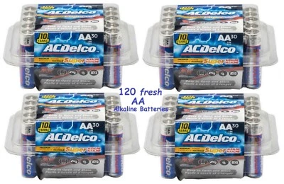 120 AA AC Delco Super Alkaline Batteries MAX POWER 10year 4x30pk BB2034 AC/DELCO - Image 1 of 2