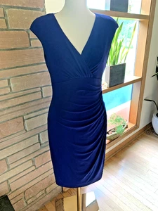 Lauren Ralph Lauren Damen Kleid 8 Rüschen Etui Lila Cocktail Party Stretch - Bild 1 von 7