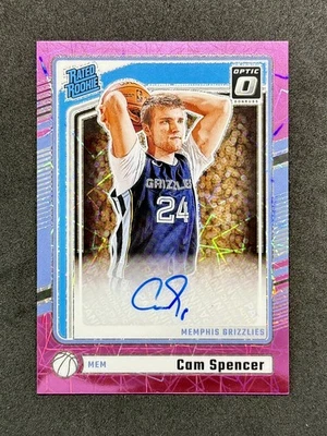 Cámara Panini Donruss Optic Pink Velocity Prizm 34/79 2024 Spencer Rookie Auto RC Foto 1 de 2
