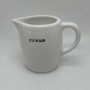 Pottery Barn PB Coffee House Condiment White Ceramic Creamer Cream Pour No Lid - Picture 1 of 5