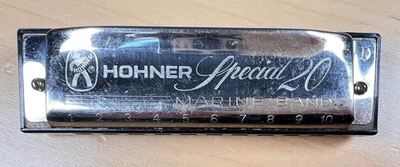 De colección M. HOHNER Especial 20 Banda Marina Armónica Llave de D Hecho en Alemania Foto 1 de 4