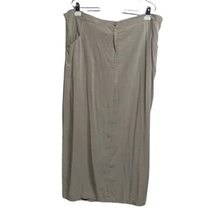 Orvis Skirt Women X-Large Maxi Length Button & Zip Closure Back Slit Beige XL - Picture 1 of 9