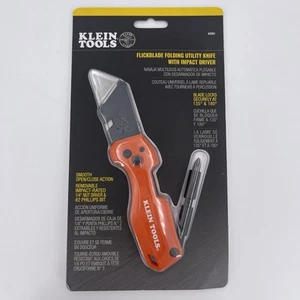 Klein Tools 44304 flickblade Folding Utility Knife With Impact Driver - Picture 1 of 2