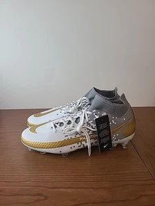 Nike Phantom GT Elite FG DA0290-991 Men's Size 10.5 White Gold Shoes Cleats  - Picture 1 of 11