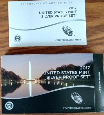 2017-S UNITED STATES MINT SILVER PROOF SET - 10 COIN PROOF SET W/ BOX & COA - Image 1 of 4