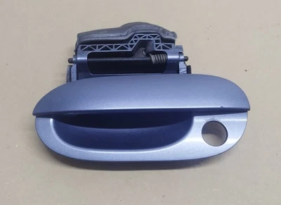 BMW E39 door handle outer front left steel blue metallic handle plastic 372 - Image 1 of 4
