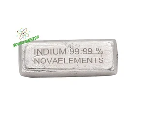 Indium Metal Ingot, Indium Element Sample, Indium Ingot 99.995% Pure Indium 100g - Picture 1 of 5