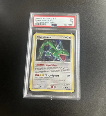PSA 7 Rayquaza 2008 Legends Awakened 14/146 Holo Pokémon Card - Image 1 of 2
