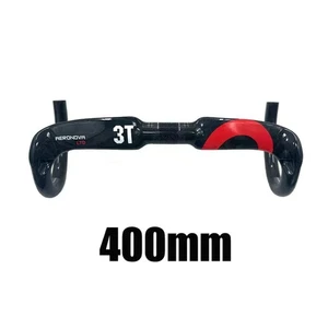 3T Full Carbon Road Bike Handlebar 31.8mm Matt/Gloss Black 380/400/420/440mm - Picture 1 of 35