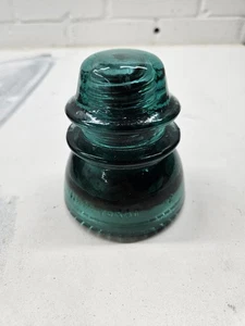 hemingray 42 glass insulator Green Blue - Picture 1 of 6