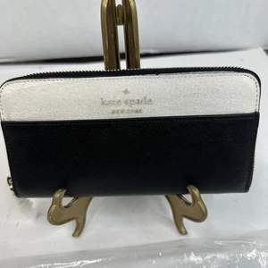 Neu Kate Spade Staci Colorblock große kontinentale Geldbörse Leder schwarz multi - Bild 1 von 6