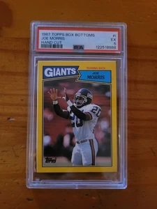 1987 Topps Box Bottoms #I Joe Morris Hand Cut PSA 5 EX Giants Low Pop! - Picture 1 of 1