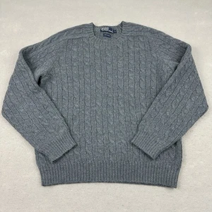 Vintage Polo Ralph Lauren Pullover Herren Large Blau Pulli Crew Pulli Alpaka L - Bild 1 von 7