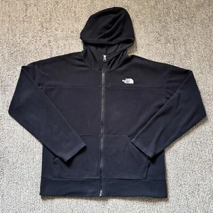 The North Face Girls XL Full Zip Fleece Jacket Hooded Black - Picture 1 of 8