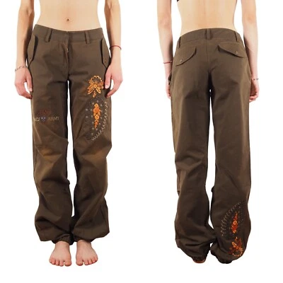 Pantalones cargo FENDI Sexy Ejército Vintage Mujeres Bordados Caqui IT40 US7 Foto 1 de 4