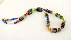 Murano glass beads vintage necklace. Good. Unique. 8" - Picture 1 of 6