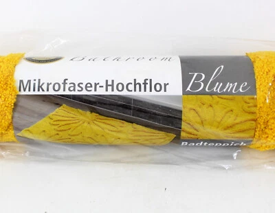 Badmatte Gözze Duschvorleger Badteppich Hochflor 60x100 cm Sonnengelb (N) - Bild 1 von 4