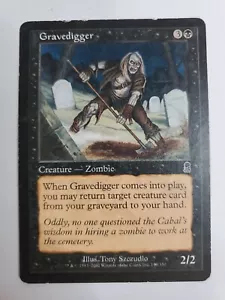 MTG Magic The Gathering Card GravediggerCreature Zombie Black Odyssey 2001 - Picture 1 of 2