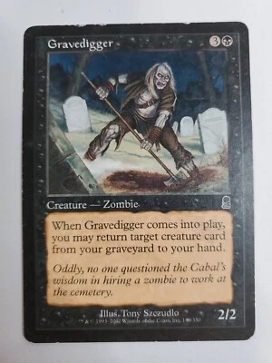 MTG Magic The Gathering Card GravediggerCreature Zombie Black Odyssey 2001 - Image 1 of 2