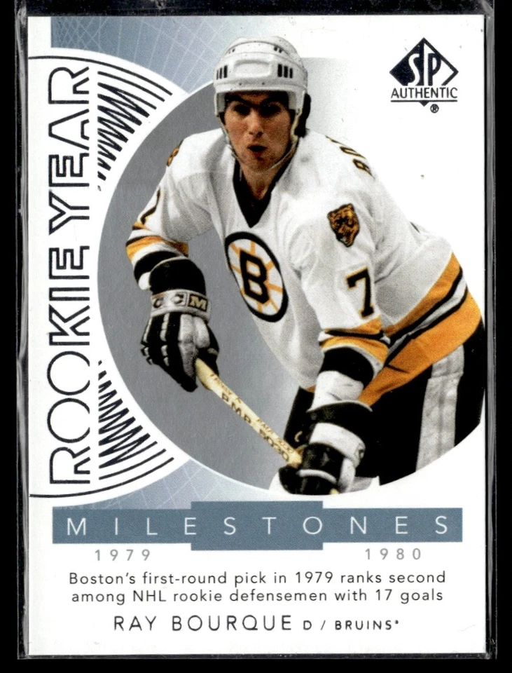 2017-18 SP Authentic Rookie Year Milestones Ray Bourque #RYM-RB H4R4I - Image 1 of 2