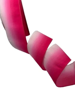 Cinta Ombre Rosa Pálido - Rosa Oscuro 2.5" 5 yardas ea Deluxe Sp Ocasión Borde de Alambre - Imagen 1 de 3