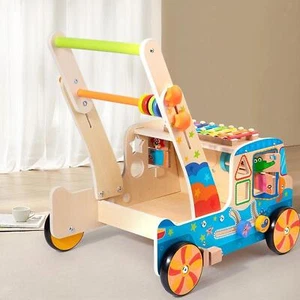 Wooden Baby Walking Toy Education Activity Center for Toddlers Children Kids - Picture 1 of 6