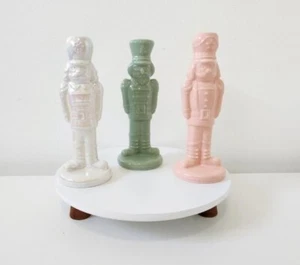 Target Bullseye Nutcracker Mini Set Pastel Christmas Pink White Green - Picture 1 of 4