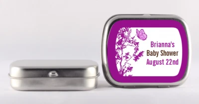 Adesivos de lata borboleta em perfeito estado - Favor para chá de bebê - Etiquetas de lata personalizadas em perfeito estado  - Imagem 1 de 3