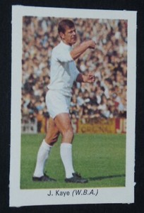 1970 FOOTBALL IPC SMASH CARD #11 JOHN KAYE WEST BROMWICH ALBION BAGGIES BROM