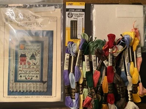 Hollie Designs GENTLEST VOICE Cross Stitch Sampler Pattern w Cloth Floss Needles - Picture 1 of 3