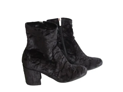 Marc Fisher Ileesia измельченный бархат блок каблук размер 8 М эластичной черный ботильоны - Изображение 1 из 4