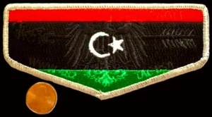 BOY SCOUT OA BLACK EAGLE 482 TRANSATLANTIC ARMY LIBYEN FLAG FLAP - Bild 1 von 4